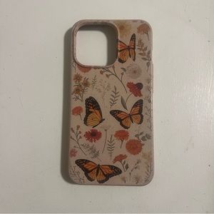 Seashell Monarch Butterfly iPhone 13 Pro Pela Case